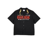 Rhude - Regatta Logo-Print Shirt - Homme - Chemises - Noir - Taille: M