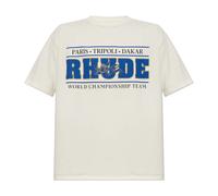 Rhude - T-shirt à logo - Homme - Tops - Beige - Taille: M