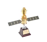 RHUIMEI Modèle Physique De Vaisseau Spatial Shenzhou XII Souvenir Spatial en Métal Décoration De Salle D'exposition du Musée des Sciences Et De La Technologie 1/50 Exquise(Gold)