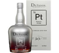DICTADOR - XO Platinum - Rhum Vieux Ambré - Assemblage Unique de Rhums de 25 à 35 ans - Origine : Colombie - Notes de Caramel - 40% Alcool - 70 cl