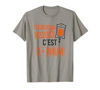 Rhum Humour Alcool Mon Groupe Sanguin C'est 0+ Rhum Apéro T-Shirt