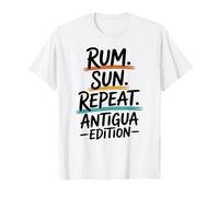 Rhum Sun Repeat Antigua Edition Fun Tropical Island T-Shirt
