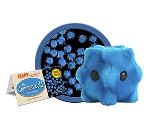 Rhume en peluche GIANTmicrobes - Cadeau de bon rétablissement éducatif, inclut une carte informative, cadeau de médecine et biologie, outil d’apprentissage pour enfants, étudiants, pédiatres, médecins et infirmiers