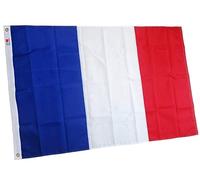 Rhungift Drapeau France 150x90 cm - Grand Drapeau National brodé de qualité Premium Drapeaux - Nylon 210D Durable pour extérieur/intérieur - Pas en Polyester Bon marché. Drapeau français