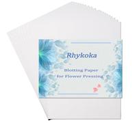 Rhykoka Lot de 20 feuilles de papier buvard pour presse à fleurs, 20 x 26 cm, très absorbant et réutilisable