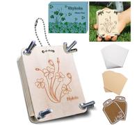 Rhykoka Presse à fleurs de poche, kit de mini presse à fleurs, 6 couches, presse de micro fleurs, portable pour la conservation des petits pétales de feuilles pour les amateurs d'art et d'artisanat