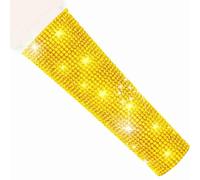 RhymKawa B58 Manchon de poignée de micro doré compatible avec microphone filaire Shure SM58LC, coque de rechange Beta 58a, strass brillants sur les tournées et les séries TV (micro non inclus)