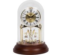 Rhythm Anniversaire Horloge de cheminée Socle en bois Dôme en verre WD676 (Taille unique) (Marron)