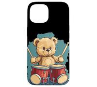 Rhythm King Ours en peluche pour une aventure de batterie Coque pour iPhone 15