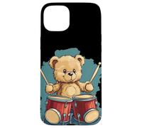 Rhythm King Ours en peluche pour une aventure de batterie Coque pour iPhone 15 Plus