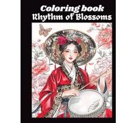 Rhythm of Blossoms: A Graceful Korean Woman with Drum and Peonies