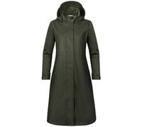rhythm of the rain Veste de Pluie Femme Imperméable Longue Parka Manteau Imperméable à Capuche Zippé PU Pluie Imperméable Femme Coupe Vent, vert, 42
