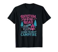 Rhythm of The Road Camping Randonnée Musique Design T-Shirt