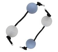 Rhythm Sand Balls Paire de boules de sable - Œufs shaker africains aux tons aigus pour percussion à main - 5 cm, bleu et blanc (bleu et blanc)