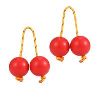 Rhythm Shaker africain - Hochet africain en forme d'instrument de musique, 2 paires de boules rythmiques en ABS, double gourde pour débutants et amateurs