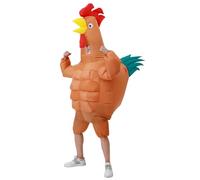 RHYTHMARTS Costume Poulet Gonflable Déguisement Poulet Gonflable Costumes Coq Déguisement Gonflables pour Adulte Carnaval Halloween