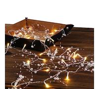 Rhytsing Guirlande lumineuse à piles avec 36 LED blanches avec fonction minuterie pour mariage, fête de Noël, événement, décoration - 4,5 m