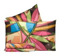 Riad Arredo Parure de lit double 100 % coton italien - Parure de lit douce à la main délicate fabriquée en Italie (Julienne Natural)