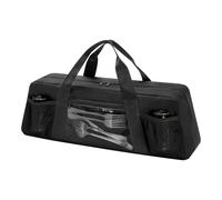 Riaisttd BBQ Utensil Storage, Grill Accessory Organizer, Outdoor Cooking Case, 22 inches Black, Large Capacity with Ergonomic Handles, for Picnic, Camping and Backyard Barbecue Travel Use