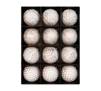 Riaisttd Boule de Noël pour sapin de Noël | Décoration de vacances d'hiver blanche et dorée | Décorations de Noël pour sapin de Noël - pour balustrade, fiançailles, mariage, magasin d'événement