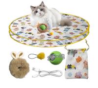 Riaisttd Cat Toy Ball, Chirping Cat Ball for Indoor Cats, Motion Activated Interactive Cat Play Toy, Exercise and Activity Toy for Bored Cats, Fun Hiding Toy to Keep Cats Engaged