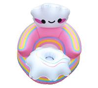 Riaisttd Chaise gonflable pour bébé, siège de sol pour enfants avec plateau d'activité, jouet pour le développement sensoriel