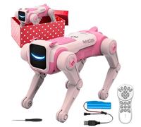Riaisttd Chien Robot | Rechargeable par USB et Commande Vocale,Jouet Chiot Robotique Interactif,pour Garçons Filles Jeu Apprentissage Éducation Divertissement Intérieur Chambre Enfant