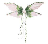 Riaisttd Fairy Wings, Butterfly Wings with 3D Flowers and Leaves 32.28x13.39x23.62 inches, Lightweight Costume Prop Women Kids Cosplay, Creative Dress-Up Accessories for Festival Halloween Events
