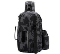 Riaisttd Fishing Tackle Bag, Multifunctional Oxford Fly Fishing Backpack 13.78x1.18x7.87 inches, Comfortable Fish Storage Boxes 413g and Wraps, for Women, Men, Oxford Cloth