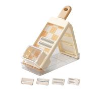 Riaisttd Hachoir à Légumes | Râpe et Découpeur 4 en 1 pour Aliments | Râpe à Fromage Réglable - pour Cuisine Maison Restaurant Salades Légumes Fruits Fromage Oignons Pommes de Terre Carottes