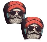 Riaisttd Housses Repose Tête Auto Cartoon | 2 Pièces Décoration De Siège Véhicule | Housse Repose Tête Siège Auto,pour Automobilistes SUV Camping Cars Voyageurs Trajets Quotidiens Road Trips