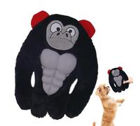 Riaisttd Jouet couineur interactif pour chien, jouet en peluche Gorilla en peluche pour chiots, jouet confortable pour la dentition et l'entraînement comportemental, convient pour les chiens de