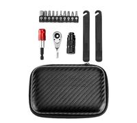 Riaisttd Kit de réparation de vélo, 72 mèches à cliquet en alliage d'aluminium, outils multifonctions pour cyclisme, design compact et léger, 14,5 x 1 cm