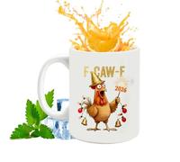 Riaisttd Mug Coq - Tasse en Céramique pour le Petit Déjeuner - Mugs à Café Originaux,Pour les Femmes et les Hommes la Maison le Travail l'Anniversaire la Fête la Routine Matinale le Weekend le Loisir