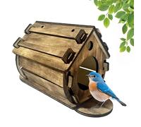 Riaisttd Nichoir en bois pour oiseaux bleus pour oiseaux bleus moineaux mésanges extérieur jardin cour patio porche arbre