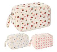 Riaisttd Pencil Case, Aesthetic Pen Organizer, Multi Compartment Zipper Pouch, 8.46x5.31x3.5 inches Compact Storage for Crayons, Stationery, Makeup, Travel, School, Office, Crafts, and Everyday