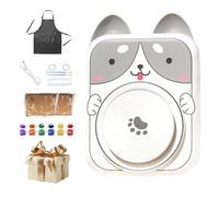 Riaisttd Petit disque de poterie USB 5 V CC, disque de poterie mignon en forme d'animal | Outil d'art électrique pour modelage de l'argile, la sculpture, la peinture, le bricolage, la modélisation
