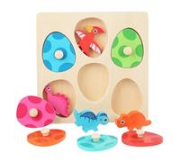 Riaisttd Puzzle Dinosaure | Jeu éducatif de Blocs œufs - Puzzle de tri des Couleurs d'œufs de Dinosaures | pour Garçons, Filles, Élèves, École, Maison, Aire de Jeux, Jardin d'et