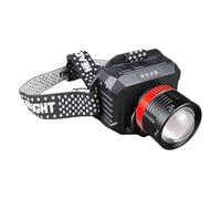Riaisttd Rechargeable Headlamp, High Lumen LED Headlamp, Weatherproof Camping Headlamps, Lightweight Adjustable Headlamps, Spotlight and Beam Headlamp, Rechargeable Outdoor Headlamp for Outdoor