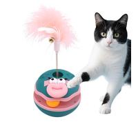 Riaisttd Rolling Cat Toy, Cartoon Ball Interactive Cat Toys, Stimulating Kitten Exercise Accessory, 7.48x3.54 inches, for Fun Indoor Entertainment, Keeps Pets Active and Engaged at Home