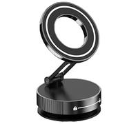 Riaisttd Rotating Phone Stand, Vacuum Magnetic Mount, 2.44x1.57 inches, 235g Weight, Zinc Alloy PC ABS Build, Adjustable Viewing Angle, for Dashboard Smartphone Holder, Support Accessory