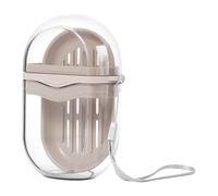 Riaisttd Soap Holder, Travel Box, Leakproof Container, 65g Quick Drain Design, Waterproof Seal, Clear Compact Size, Ideal for Camping, Gym, and Bathroom Use Transparent Exterior Simplifies