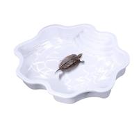 Riaisttd Soucoupe d'eau pour Reptiles, Grande capacité Piscine mangeoire 30 x 30 x 5,5 cm, Nourriture et Bol pour Tortues, Baignoire pour Geckos et Tortues, création d'habitat Naturel