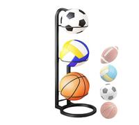 Riaisttd Support de Rangement pour Ballons, Support de Basket-Ball - Support Organisateur de Volley-Ball en Fonte - Organisateur de Boules Multicouche, Support de Boules pour