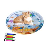 Riaisttd Tapis de Jeu sensoriel Aquatique, Tapis de Refroidissement pour Animal de Compagnie, Jouet interactif, Douce et Confortable, Solution de soulagement intérieure, 100 cm, idéal pour