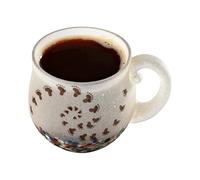 Riaisttd Tasse en verre soufflé à la main | Tasse à thé pour amoureux de la plage | Pour étude, salle à manger, bureau, cuisine, restaurant, hôtel, enseignants, étudiants, artistes, collectionneurs