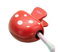 Riaisttd Toothbrush Head Covers, Mushroom Shape Brush Protector, 1.85x1.65x1.1in, Portable Clamp Cap for Home, Travel, Dorm Bathroom, Decorative Gadget in Red Yellow White