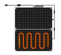 Riakrum Lot de 2 tapis chauffants en caoutchouc antidérapant pour escaliers, marches, allées, terrasses, trottoirs, connexion avec cordon d'alimentation de 3 m