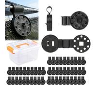rialgirw Clips pour Toile d'ombrage, Nouveau modèle Robuste avec Verrouillage Circulaire, Pinces Coupe-Vent améliorées pour Jardinage, serres, Filets d'ombrage, Filets Anti-Oiseaux et bâches (150PCS)