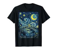 Rialto Bridge Venise Italie Nuit étoilée Art Histoire Cadeau T-Shirt